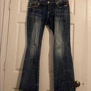 Size 34 Slim Boot Distressed Miss Me Jeans
